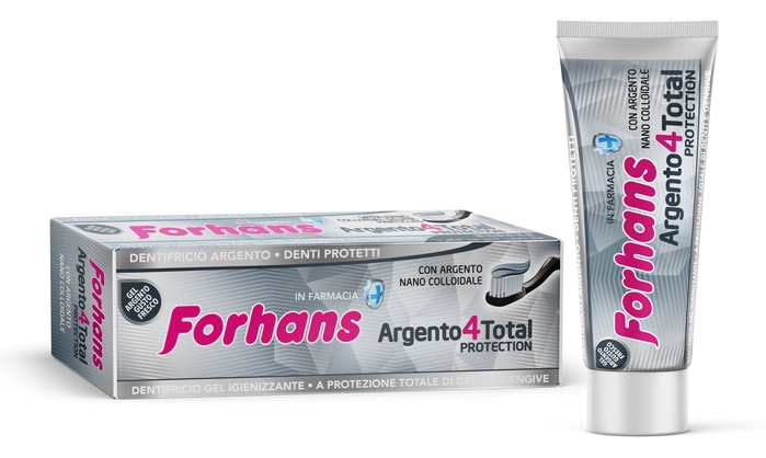 DENTIFRICIO SILVER 4 WHITE FORHANS 75 ML - Farmacia Murachelli Di Putelli dr. Giovanni