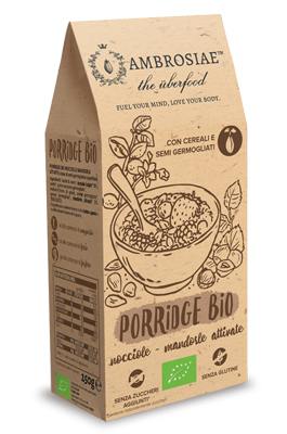 AMBROSIAE PORRIDGE BIO NOCCIOLE MANDORLE ATTIVATE 250 G - Farmacia Murachelli Di Putelli dr. Giovanni
