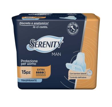 PANNOLINO SERENITY LIGHT MAN EXTRA CON ADESIVO O ALTRO FISSAGGIO 15 PEZZI - Farmacia Murachelli Di Putelli dr. Giovanni