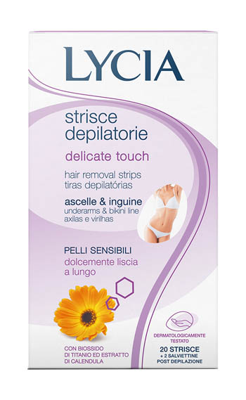 LYCIA STRISCE DEPILATORIE DELICATE TOUCH ASCELLE E INGUINE 20 PEZZI - Farmacia Murachelli Di Putelli dr. Giovanni