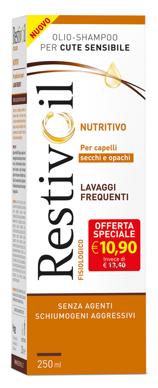RESTIVOIL NUTRITIVO PER CAPELLI SECCHI E OPACHI LAVAGGI FREQUENTI OFFERTA SPECIALE 250 ML - Farmacia Murachelli Di Putelli dr. Giovanni