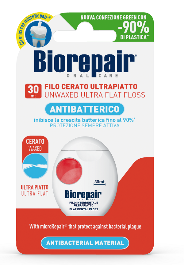 BIOREPAIR ORAL CARE ANTIBATTERICO FILO NON CERATO ULTRAPIATTO DENTI SENSIBILI 25+5 METRI - Farmacia Murachelli Di Putelli dr. Giovanni