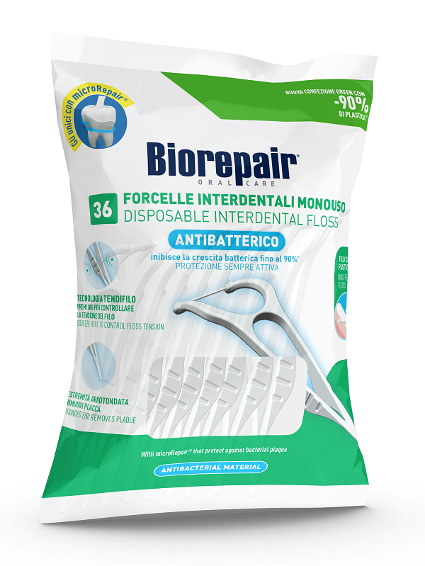 BIOREPAIR ORAL CARE ANTIBATTERICO FORCELLE INTERDENTALI MONOUSO 36 PEZZI - Farmacia Murachelli Di Putelli dr. Giovanni