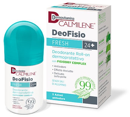 DERMOVITAMINA CALMILENE DEOFISIO FRESH 24+ DEODORANTE ROLL-ON DERMOPROTETTIVO 75 ML - Farmacia Murachelli Di Putelli dr. Giovanni