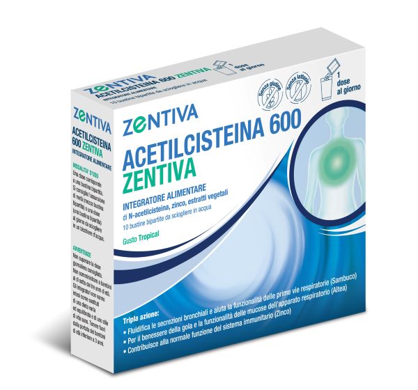 ACETILCISTEINA 600 ZENTIVA 10 BUSTINE BIPARTITE GUSTO TROPICAL - Farmacia Murachelli Di Putelli dr. Giovanni