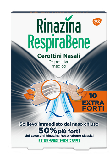 RINAZINA RESPIRABENE CEROTTI NASALI EXTRA FORTI 10 PEZZI - Farmacia Murachelli Di Putelli dr. Giovanni