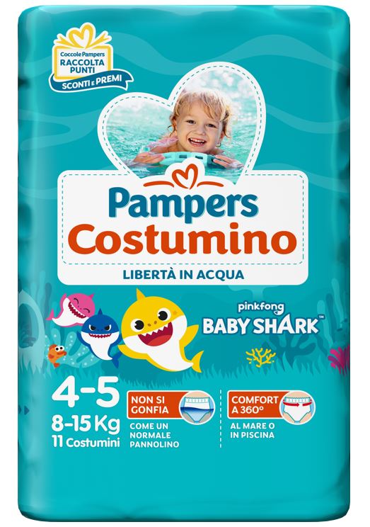 PAMPERS COSTUMINO BABY SHARK CP S 4-5 11 PEZZI - Farmacia Murachelli Di Putelli dr. Giovanni