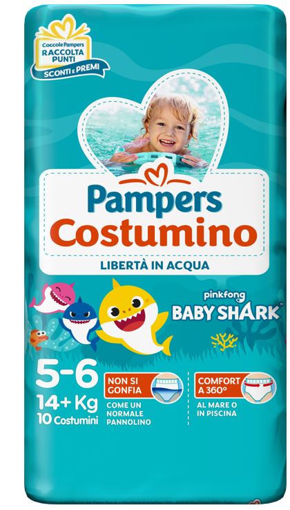 PAMPERS COSTUMINO BABY SHARK CP S 5-6 10 PEZZI - Farmacia Murachelli Di Putelli dr. Giovanni