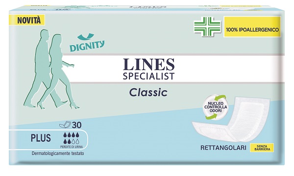 PANNOLONE LINES SPECIALIST CLASSIC RETTANGOLARE SENZA BARRIERA CONTROL 30 PEZZI - Farmacia Murachelli Di Putelli dr. Giovanni