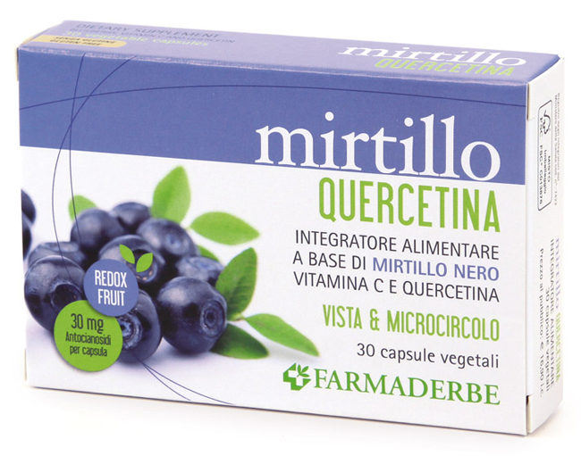 MIRTILLO QUERCETINA 30 CAPSULE VEGETALI - Farmacia Murachelli Di Putelli dr. Giovanni
