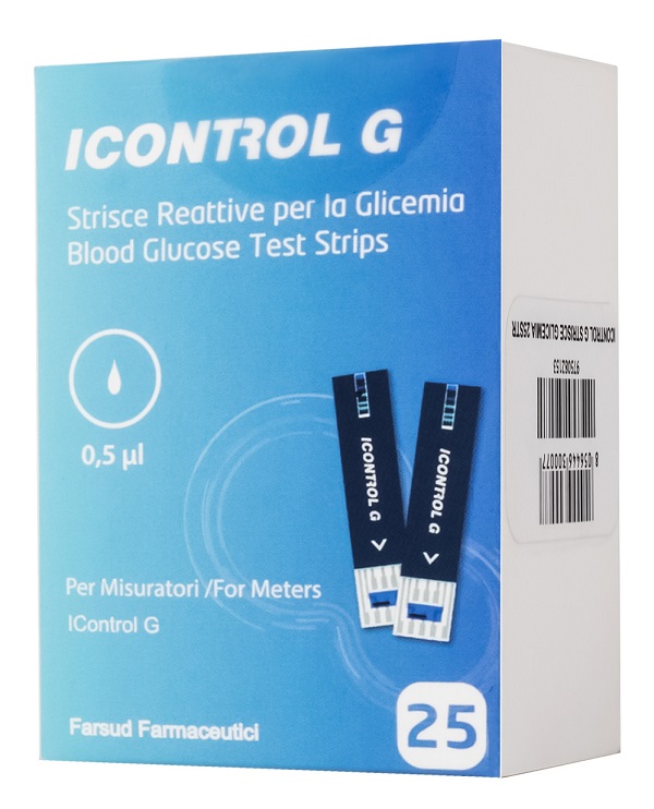 STRISCE MISURAZIONE GLICEMIA ICONTROL G 25 PEZZI - Farmacia Murachelli Di Putelli dr. Giovanni