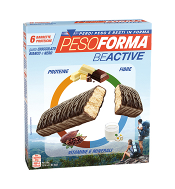 PESOFORMA BEACTIVE BARRETTA CIOCCOLATO BIANCO E NERO 6 PEZZI - Farmacia Murachelli Di Putelli dr. Giovanni