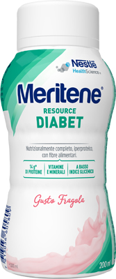 MERITENE RESOURCE DIABET FRAGOLA ALIMENTO IPERPROTEICO 28 VITAMINE E MINERALI 200 ML - Farmacia Murachelli Di Putelli dr. Giovanni