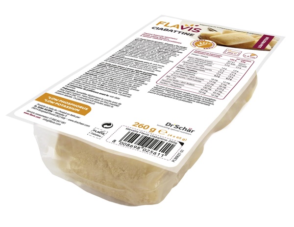 FLAVIS CIABATTINE PANINI BIANCHI APROTEICI 4 PEZZI DA 65 G - Farmacia Murachelli Di Putelli dr. Giovanni