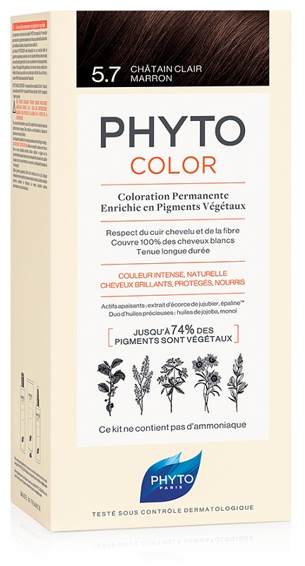 PHYTOCOLOR 5,7 CASTANO CHIARO TAB LATTE + CREMA + MASCHERA + 1 PAIO DI GUANTI - Farmacia Murachelli Di Putelli dr. Giovanni