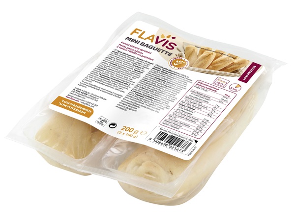 FLAVIS MINI BAGUETTE PANINI BIANCHI APROTEICI 2 PEZZI DA 100 G - Farmacia Murachelli Di Putelli dr. Giovanni
