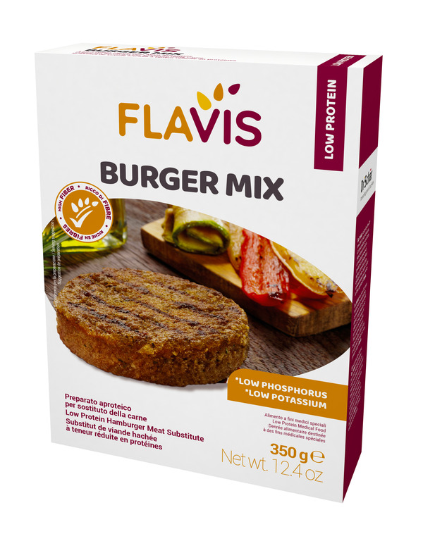 FLAVIS BURGER MIX PREPARATO APROTEICO PER SOSTITUTO DELLA CARNE 350 G - Farmacia Murachelli Di Putelli dr. Giovanni