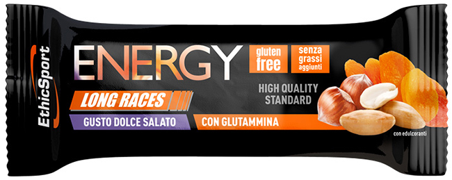 ETHICSPORT ENERGY LONG RACES BARRETTA ENERGETICA DOLCE SALATO CON GLUTAMMINA 42 G - Farmacia Murachelli Di Putelli dr. Giovanni
