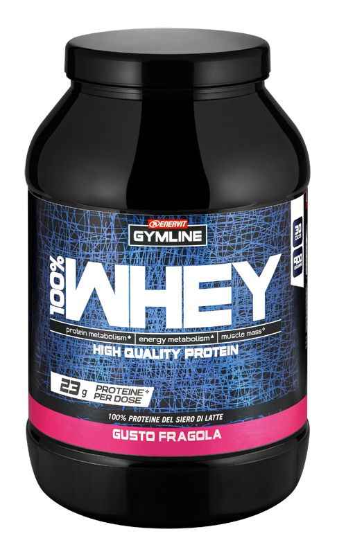 GYMLINE 100% WHEY CONCENTRATE FRAGOLA 900 G - Farmacia Murachelli Di Putelli dr. Giovanni