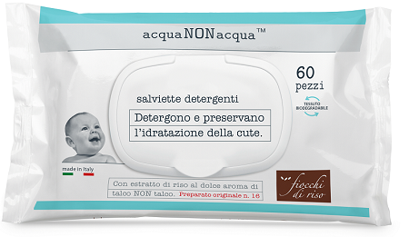 FIOCCHI DI RISO ACQUA NON ACQUA SALVIETTE DETERGENTI 60 PEZZI - Farmacia Murachelli Di Putelli dr. Giovanni