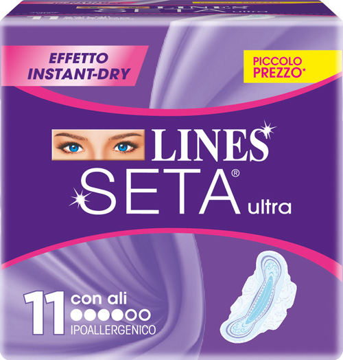 LINES SETA ULTRA ASSORBENTI CON ALI 11 PEZZI - Farmacia Murachelli Di Putelli dr. Giovanni