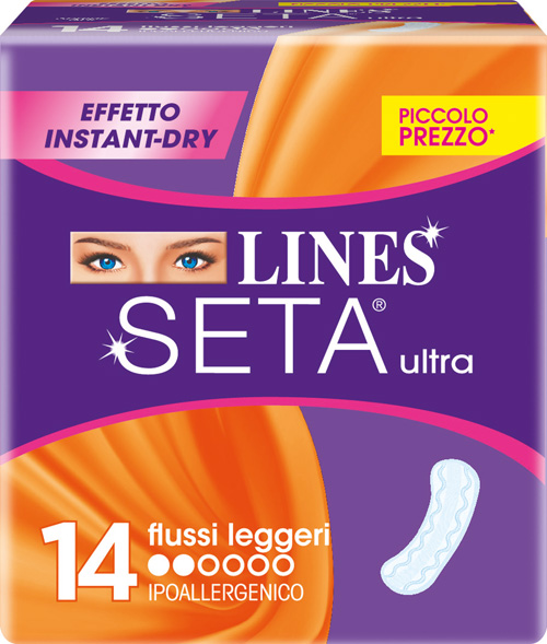 LINES SETA ULTRA ASSORBENTI PER FLUSSI LEGGERI 14 PEZZI - Farmacia Murachelli Di Putelli dr. Giovanni