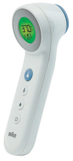 TERMOMETRO BRAUN TOUCH + NO TOUCH MODELLO BNT400 3 IN 1 PER MISURAZIONE TEMPERATURA A DISTANZA DELLA FRONTE CIBO E BAGNO - Farmacia Murachelli Di Putelli dr. Giovanni