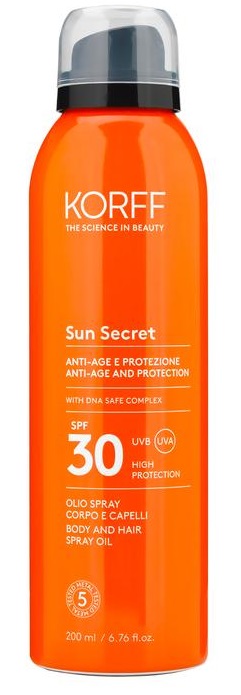 KORFF SUN SECRET OLIO SPRAY CORPO/CAPELLI SPF30 - Farmacia Murachelli Di Putelli dr. Giovanni