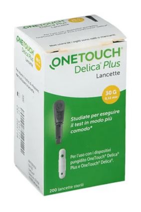 LANCETTE PUNGIDITO ONETOUCH DELICA PLUS 200 PEZZI - Farmacia Murachelli Di Putelli dr. Giovanni