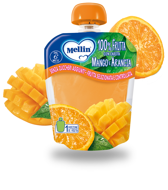 MELLIN POUCH ARANCIA MANGO 90 G - Farmacia Murachelli Di Putelli dr. Giovanni
