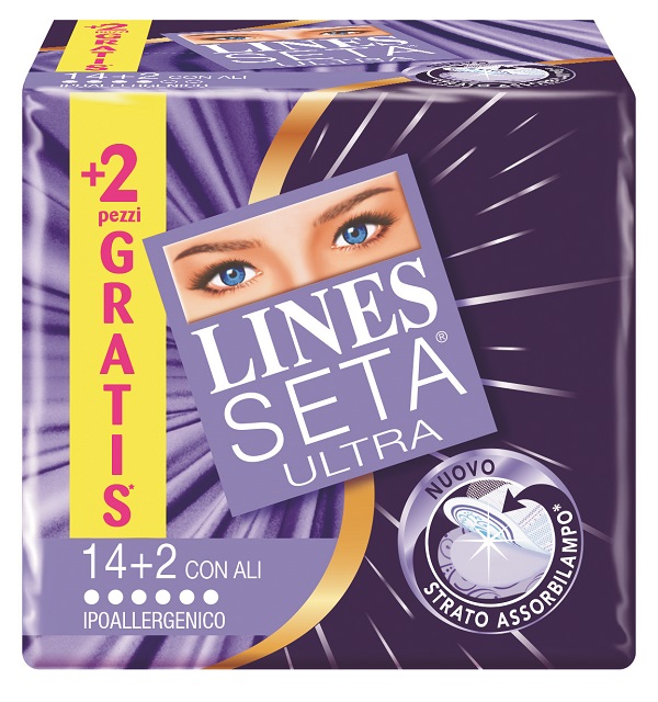 ASSORBENTE LINES SETA ULTRA CON ALI 16 PEZZI - Farmacia Murachelli Di Putelli dr. Giovanni