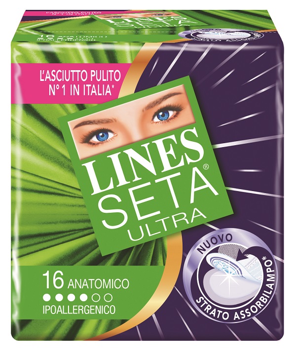 ASSORBENTE LINES SETA ULTRA ANATOMICO 16 PEZZI - Farmacia Murachelli Di Putelli dr. Giovanni