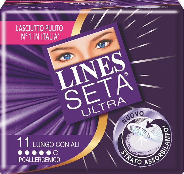 ASSORBENTE LINES SETA ULTRA LUNGO CON ALI 11 PEZZI - Farmacia Murachelli Di Putelli dr. Giovanni