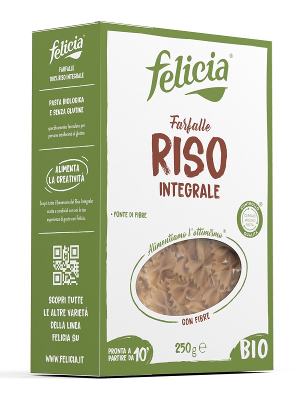 FELICIA FARFALLE RISO INTEGRALE 250 G - Farmacia Murachelli Di Putelli dr. Giovanni