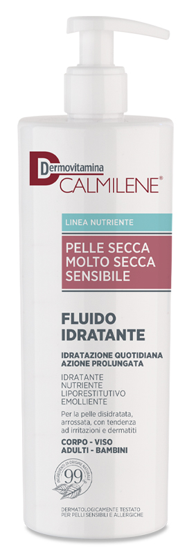DERMOVITAMINA CALMILENE FLUIDO IDRATANTE PER PELLE SECCA, MOLTO SECCA E SENSIBILE 500 ML - Farmacia Murachelli Di Putelli dr. Giovanni
