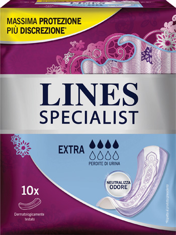 LINES SPECIALIST PANNOLONE EXTRA FARMA 10 PEZZI - Farmacia Murachelli Di Putelli dr. Giovanni