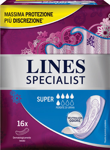 LINES SPECIALIST PANNOLONE SUPER FARMA 16 PEZZI - Farmacia Murachelli Di Putelli dr. Giovanni