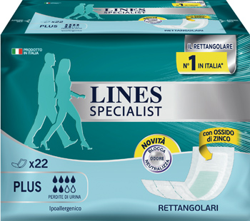 LINES SPECIALIST PANNOLONE RETTANGOLARE 22 PEZZI - Farmacia Murachelli Di Putelli dr. Giovanni