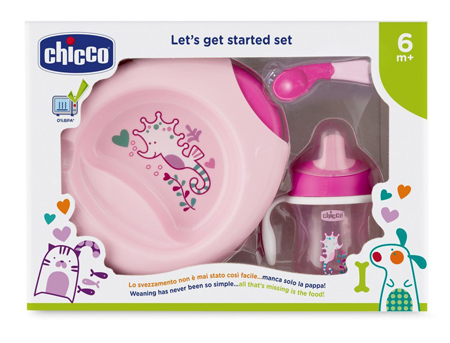 CHICCO SET PAPPA 6M+ ROSA CON CUCCHIAIO ROSA - Farmacia Murachelli Di Putelli dr. Giovanni