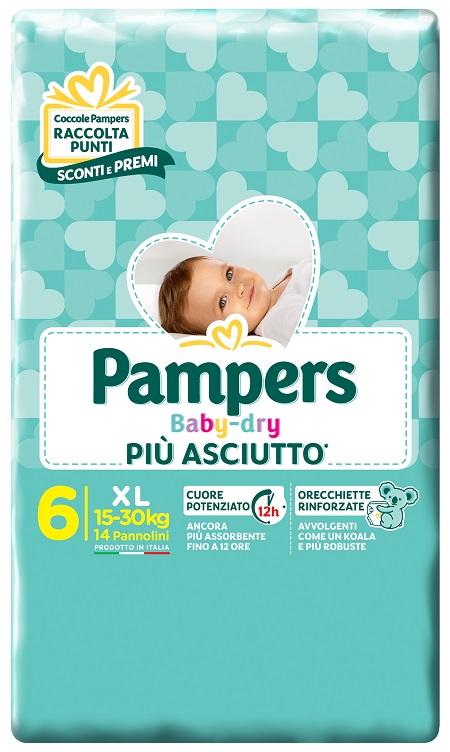 PAMPERS BABY DRY DWCT XL 14 PEZZI - Farmacia Murachelli Di Putelli dr. Giovanni