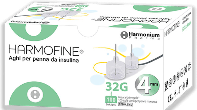 AGO HARMOFINE PENNA DA INSULINA GAUGE 32 4MM 100 PEZZI - Farmacia Murachelli Di Putelli dr. Giovanni