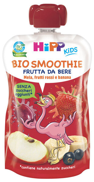 HIPP BIO SMOOTHIES MELA/BAN/FRUTTI ROSSI 120 ML - Farmacia Murachelli Di Putelli dr. Giovanni