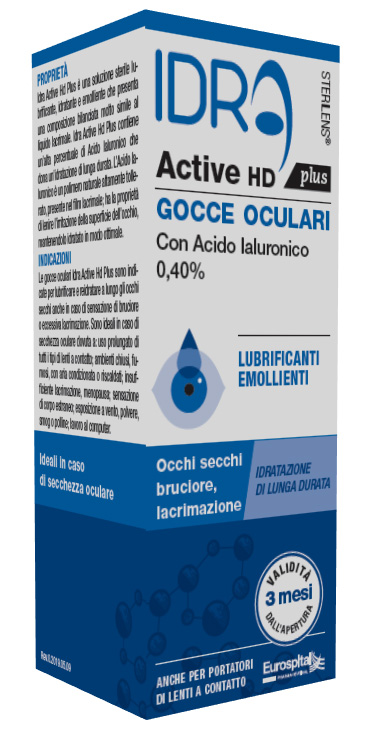 GOCCE OCULARI STERILENS IDRA ACTIVE HD PLUS 10 ML CON ACIDO IALURONICO 0,40% - Farmacia Murachelli Di Putelli dr. Giovanni