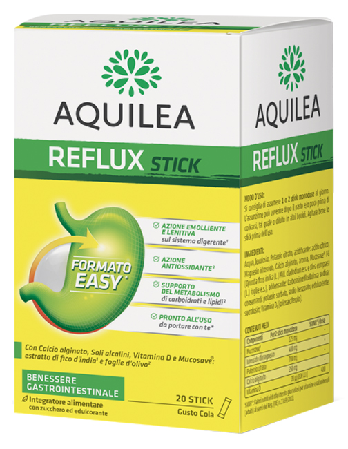 AQUILEA REFLUX 20 STICK MONODOSE - Farmacia Murachelli Di Putelli dr. Giovanni