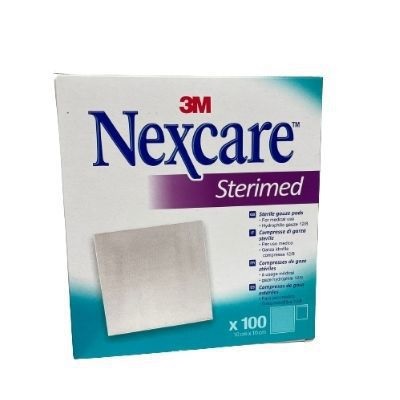 GARZA COMPRESSA NEXCARE STERIMED IN COTONE 20 FILI 18X40CM MULTILINGUAL 100 PEZZI - Farmacia Murachelli Di Putelli dr. Giovanni