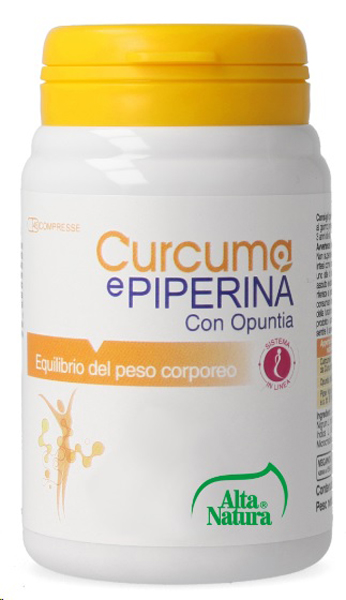 CURCUMA E PIPERINA CON OPUNTIA 45 COMPRESSE 900MG - Farmacia Murachelli Di Putelli dr. Giovanni