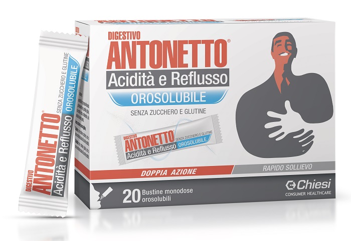 DIGESTIVO ANTONETTO ACIDITA' E REFLUSSO OROSOLUBILE 20 BUSTINE - Farmacia Murachelli Di Putelli dr. Giovanni