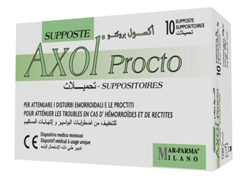 AXOL PROCTO 10 SUPPOSTE X 2 G - Farmacia Murachelli Di Putelli dr. Giovanni