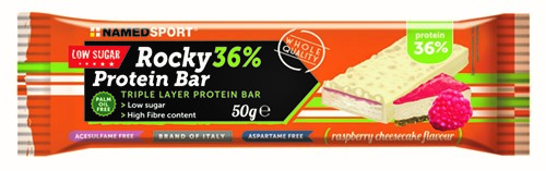 ROCKY 36% PROTEIN BAR RASPBERRY CHEESECAKE BARRETTA 50 G - Farmacia Murachelli Di Putelli dr. Giovanni