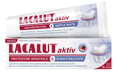 LACALUT AKTIV PROTEZIONE GENGIVALE & BIANCO DELICATO 75 ML - Farmacia Murachelli Di Putelli dr. Giovanni